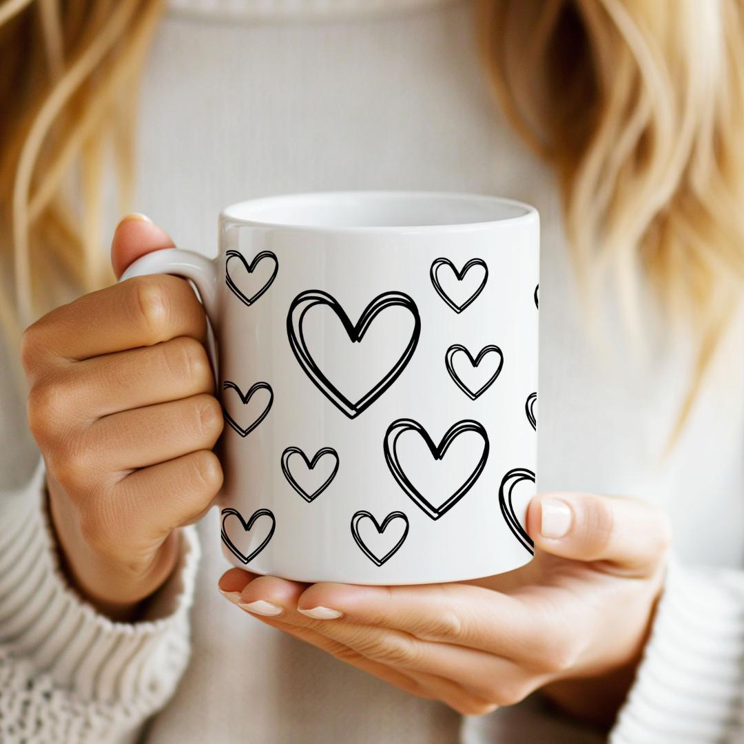 Tasse mit Herz-Design